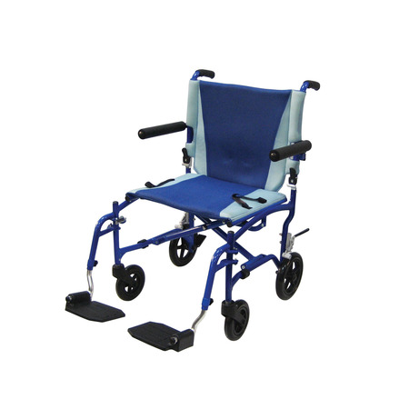 DRIVE MEDICAL TranSport Aluminum Transport Wheelchair ts19